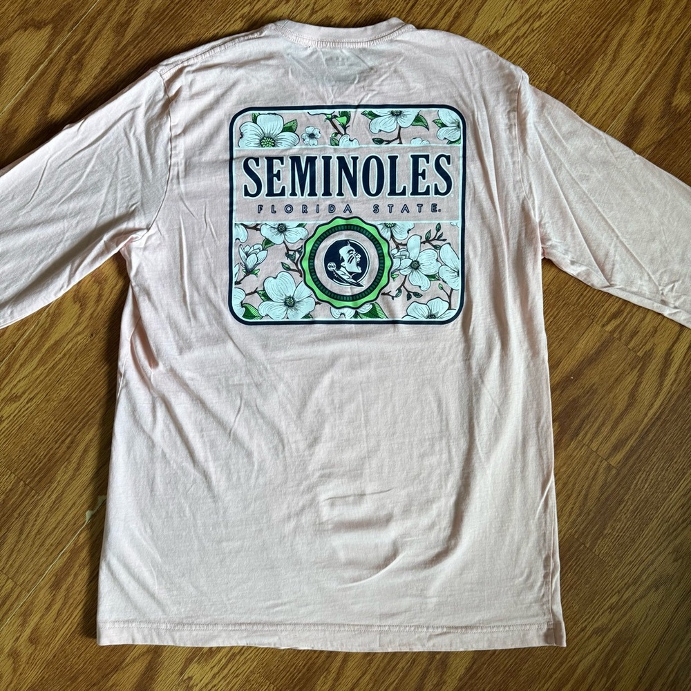 Champion Women's Light Pink Florida State Seminoles Long Sleeve Tee with Pocket
